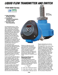 Thumbnail of document Data Sheet - FSW-91-R Liquid Flow Transmitter & Switch w/Visual Indication
